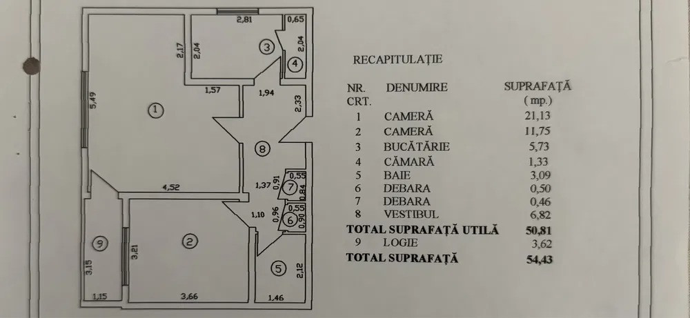 Apartament 2 camere, TITAN, decomandat, etaj 1/10, renovat in anul 2019
