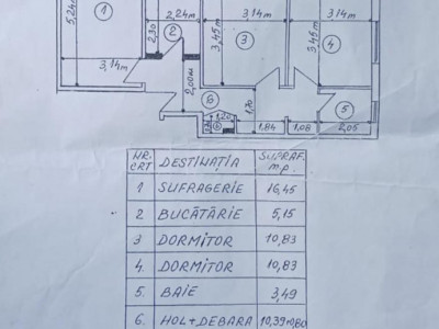 Apartament 3 camere Crangasi- Arena Giulesti