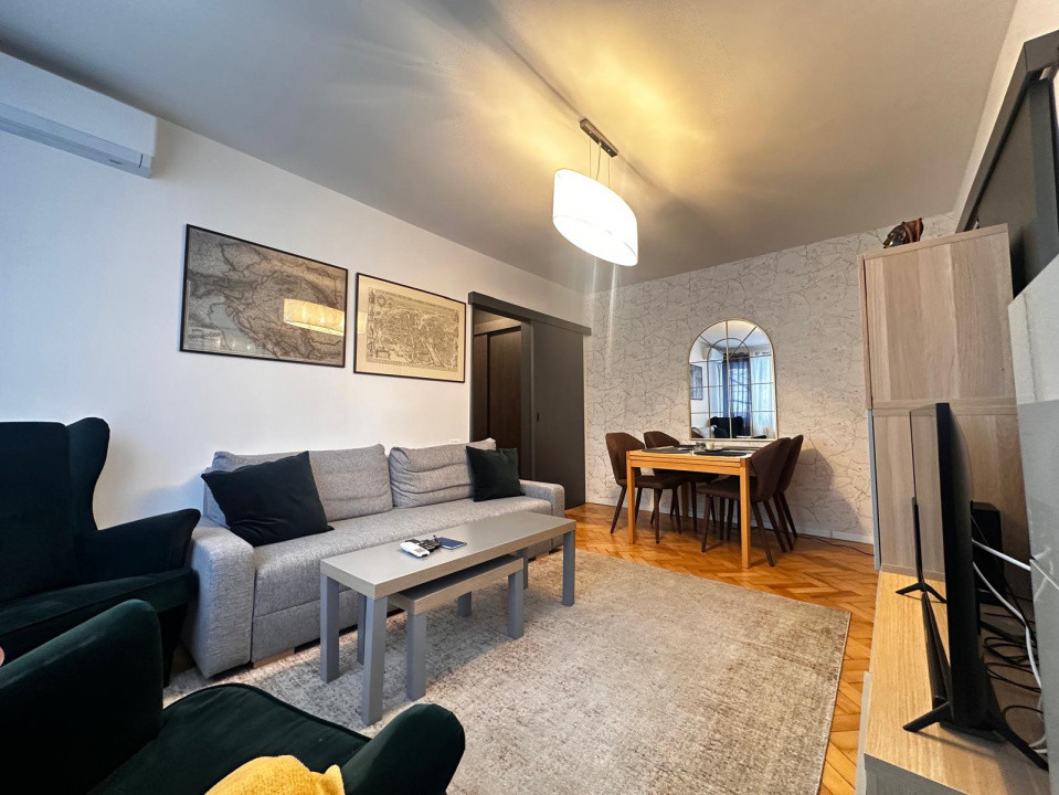 Apartament 2 camere premium, prima închiriere, mobilat modern, metrou Bazilescu